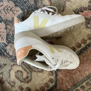 Women’s Veja’s, white and yellow trainers